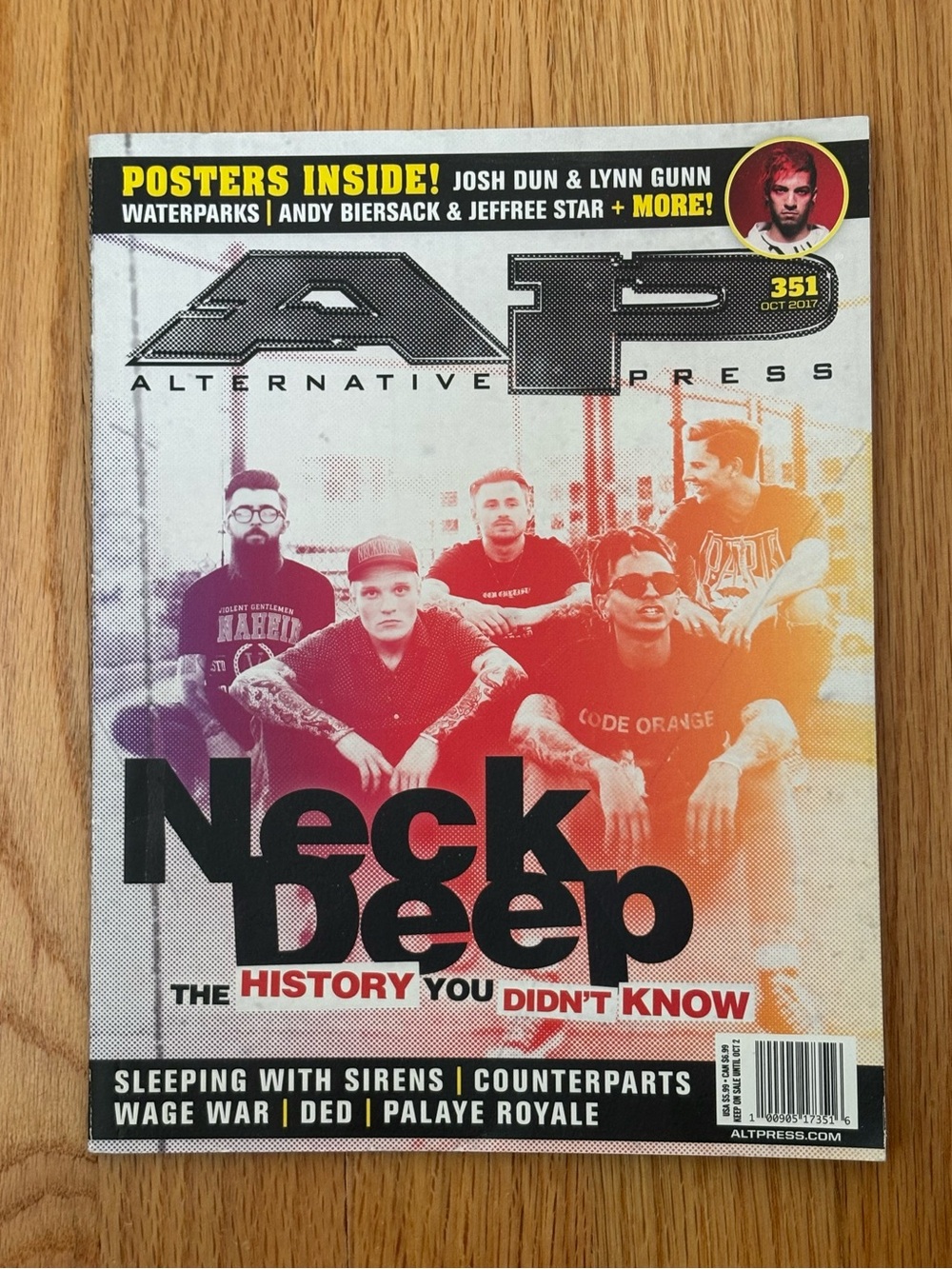 Alternative Press magazine issue 351 Oct 2017 Neck Deep cover